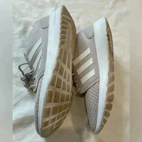 Adidas Women’s Cloudfoam QT Racer Running Shoe Size 8.5 Low Top Purple White - Picture 10 of 13